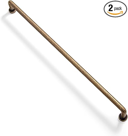 Goo-Ki 2 Pack 12 58'' Center to Center Antique Brass Cabinet Bar Pulls Vintage Drawer Handles Closet Classic Retro Home Kitchen Improvement Hardware