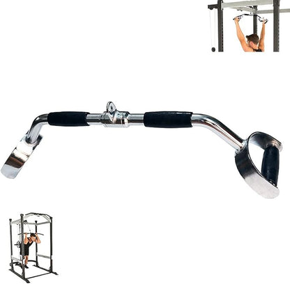 LAT Pull Down Bar Press Down Bar Cable Machine Accessory Multi Gym Solid Steel Tricep V-Bar Accessory