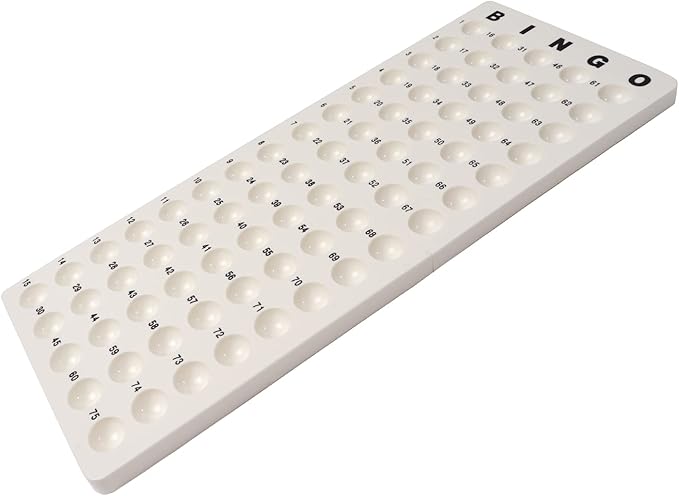 GSE Games  Sports Expert Bingo Master Board for 78" Balls, White Calling Board for Bingo Game, Great for Parties, Large Groups, Family Game Nights