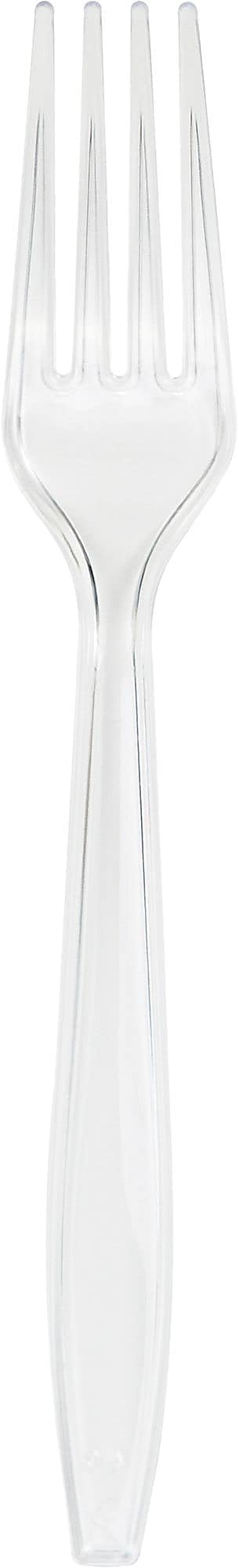 Creative Converting Touch of Color Premium 24 Count Plastic Forks, Clear