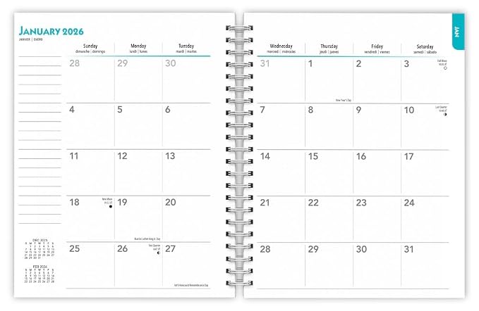 National Parks | 2026 6 x 7.75 Inch Spiral-Bound Wire-O Weekly Engagement Planner Calendar | New Full-Color Image Every Week | BrownTrout | Scenic Yosemite Yellowstone