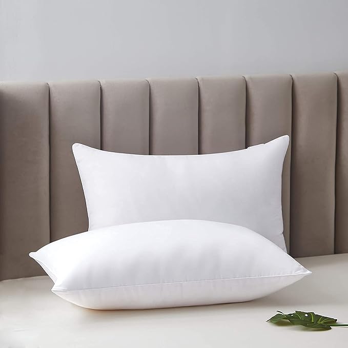 Acanva Bed Sleeping Extra-Soft Sham Down Alternative Pillow Insert, 1 Count (Pack of 1), White