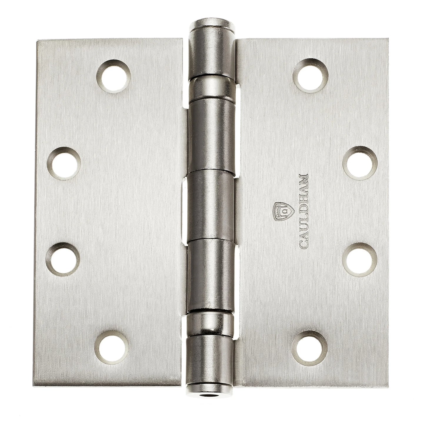 Cauldham (3 Pack) Commercial-Grade 4-1/2" Full Mortise Ball-Bearing Door Hinges - Satin Nickel