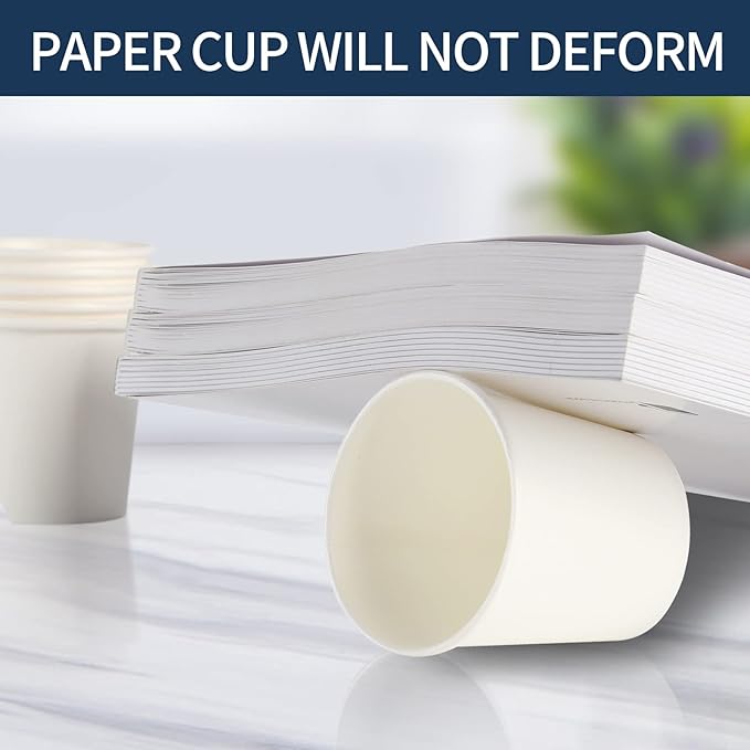 [300 Count - 2 oz] Small Paper Cups, Mouthwash Cups Bathroom Cups Mini Cups Small Disposable Cups