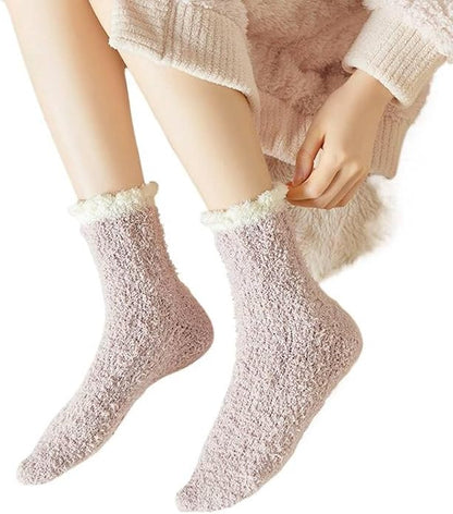 Winter warm and comfortable mid-calf super soft slippers socks