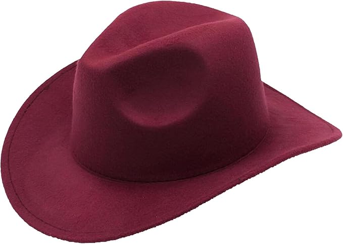 Wool Fedora Western Cowboy Hat Wide Edge Sun Hat for Men and Women