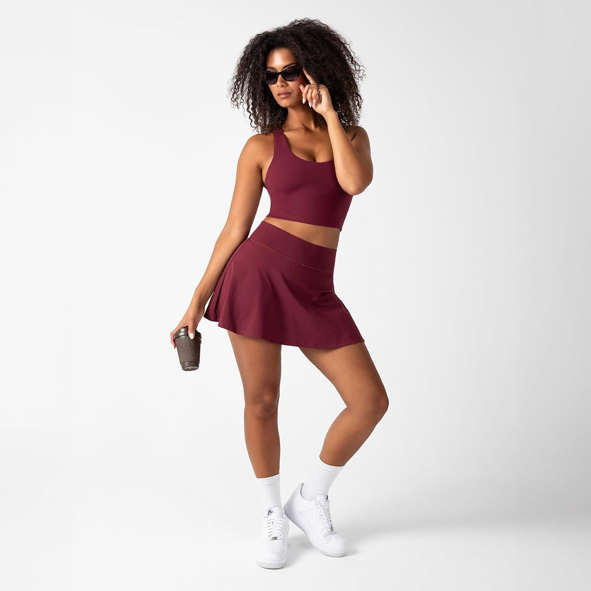 YITTY Active Women's UltraLuxe High-Waist Tennis Skirt with Built-in Shorts, Athleisure, 4-Way-Stretch, Built-in Shorts