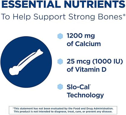 Citracal Slow Release 1200, 1200 mg Calcium Citrate with Vitamin D (1000 IU), Vitamin D3, Bone Health Support, Calcium Supplement for Ages 12, 80 Count