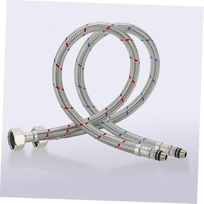 Stainless Steel Water Inlet Pipe Set 80cm Rv Drinking Water Hose Durable Faucet Hose Connector