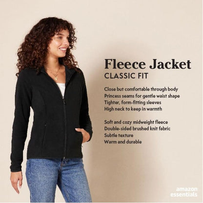 Essentials Women's Classic-Fit Full-Zip Polar Soft Fleece Jacket