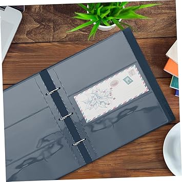 20pcs Banknote Collection Book Stamp Holder Stamp Books for Collecting Stamps Stamp Storage Bag Money Binder Coin Storage Book Stamp Album Bill Protector Sleeves Transparent PVC