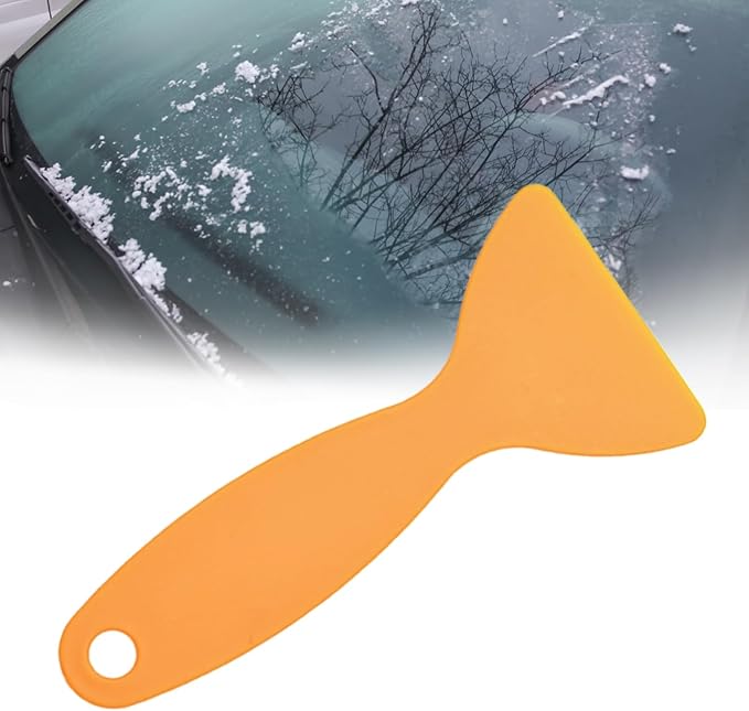 Plastic Car Vehicle Film Sticking Tool Auto Phone Sticker Multi Purpose Removing Scraper, Orange