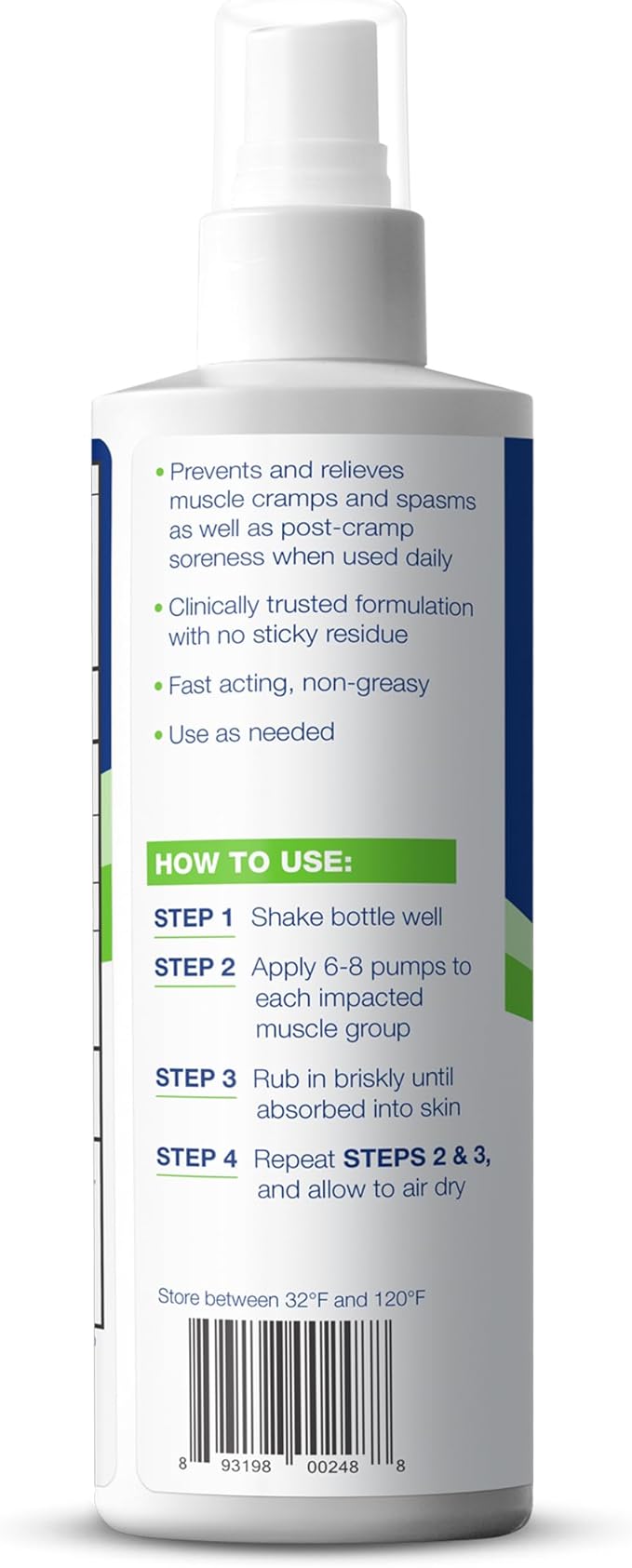 Theraworx Relief for Muscle Cramps Spray Fast-Acting Muscle Spasm, Leg Soreness with Magnesium Sulfate - 7.1 oz - 1 Count