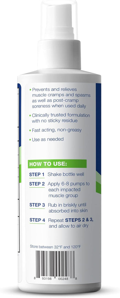 Theraworx Relief for Muscle Cramps Spray Fast-Acting Muscle Spasm, Leg Soreness with Magnesium Sulfate - 7.1 oz - 1 Count