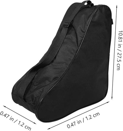 Skate Bag for Roller Skates Storage Pouch Zippered Skating Shoe Holder for Ice Skates and Inline Skates Comfortable and Easy to Clean Design
