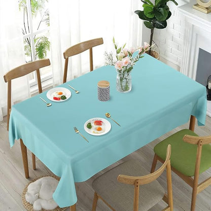 Disposable Teal Table Cloth - Rectangle Table Cover, Plastic, Perfect for Parties, Weddings - 6 Foot