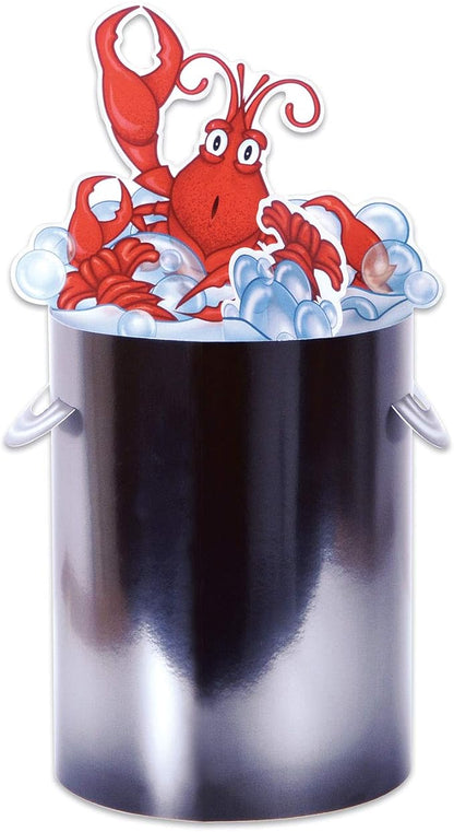 Beistle 3-D Crawfish Centerpieces, 11.5" Tall, Set of 2 - Mardi Gras Table Decorations, Lobster Seafood Boiler Cooking Party