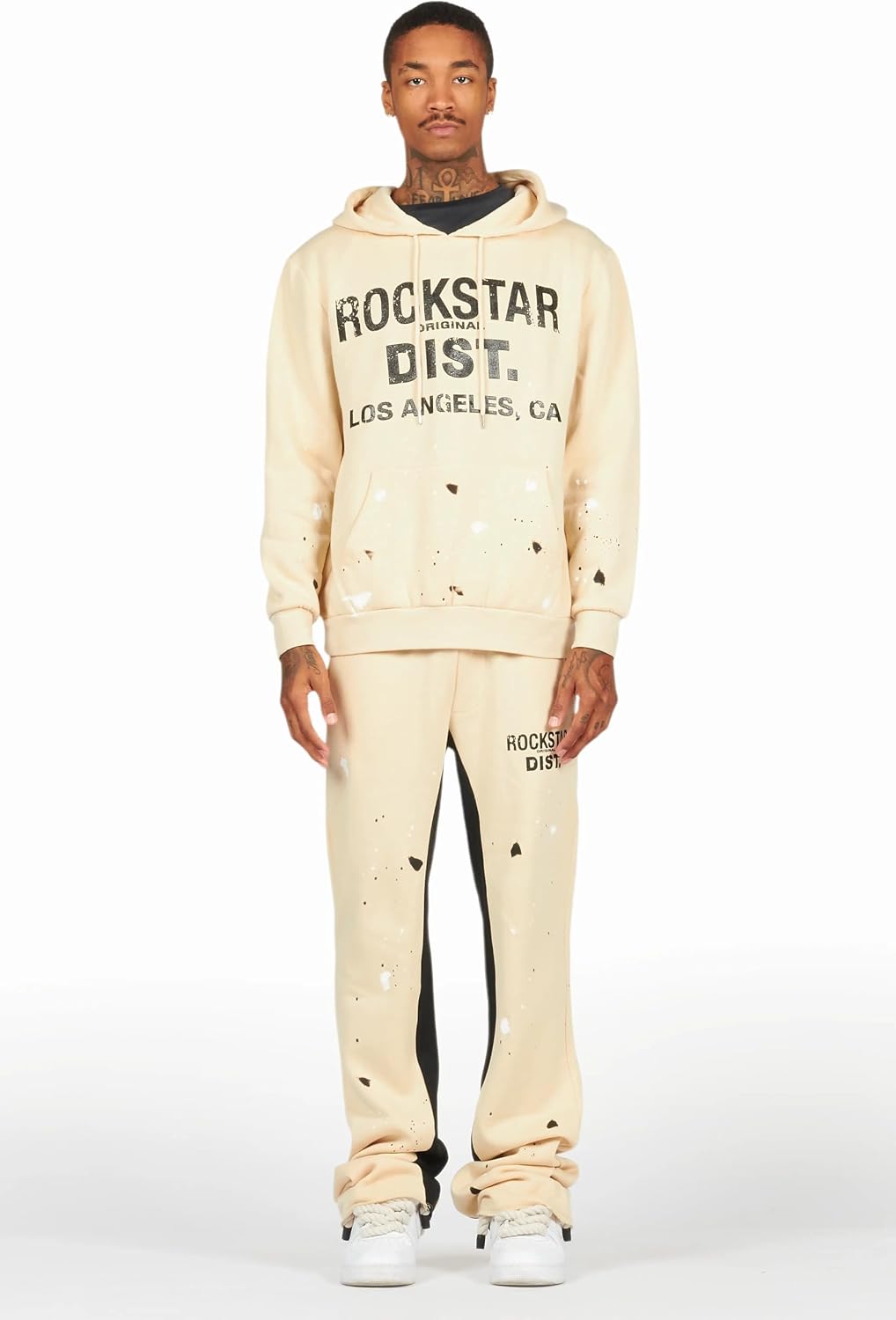 ROCKSTAR ORIGINAL Men's Scottie Hoodie Relaxed Stacked Track Set
