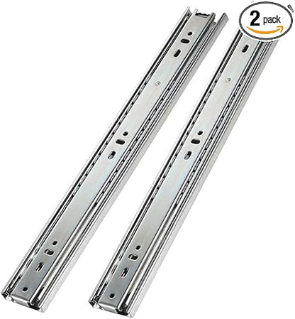 SHUHANG 5 Pairs Full Extension Drawer Slides 10 12 14 16 18 20 22 24 Inch 100lb Load Capacity Side Mount Ball Bearing Glides Runners Rails Cabinet Dresser Wardrobe Kitchen Trash (20 Inch,5 Pairs)