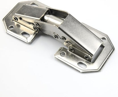 2 Pack Kitchen Cabinet Door Hinges, Concealed Cupboard Door Hinges, Surface Mount Hinges, Hidden Hinges for Cabinet Doors Frameless