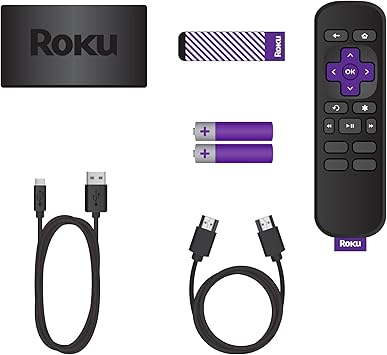 Roku Express | HD Roku Streaming Device with Standard Remote (no TV controls), Free & Live TV