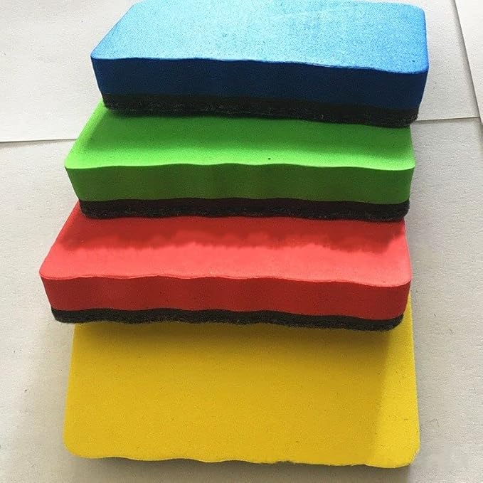 Magnetic Blackboard Chalkboard Whiteboard Eraser Cleaner Dry Wipe Marker Pen Duster White Black Chalkboard Multi Color Randomly Useful and practical