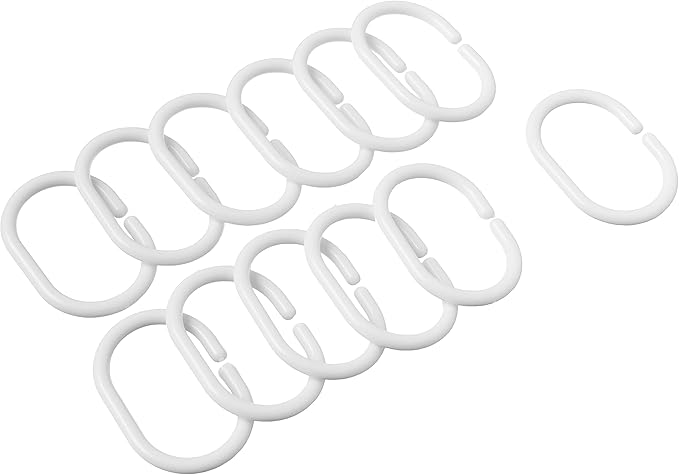 Basics Water Resistant 8-Gauge PEVA Shower Curtain Liner with Metal Grommets and Plastic Hooks, 72"L x 72"W, Clear