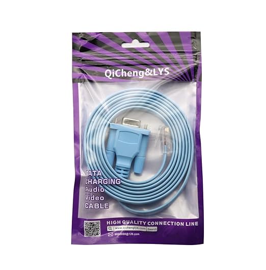 Cisco Console Cable 9-pin DB9 Female Serial RS232 Port to RJ45 Male Cat5 Ethernet LAN Rollover Console Cable Switch Cable Cisco(DB9P to RJ45 1.8M)