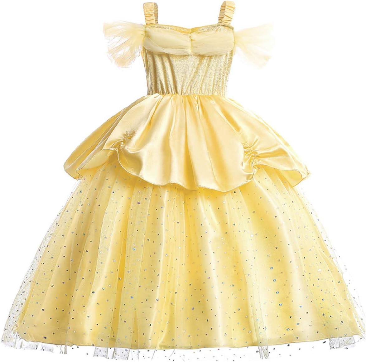 MYRISAM Girls Belle Princess Dress Beauty and the Beast Costume Halloween Carnival Cosplay Christmas Birthday Ball Gown