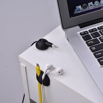 10Pcs Universal Desktop Cable Holder, Cord Organizer Clip for Charging Cables USB Cables Audio Cables Network Cables, etc