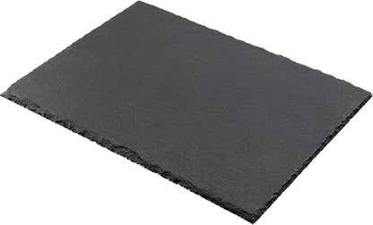 8 PCS 10 x 4.7 Inch Black Slate Cheese Boards, Black Slate Serving Platter with Natural Edge, Slate Stone Serving Tray for Cheese, Charcuterie, Sushi, Appetizers
