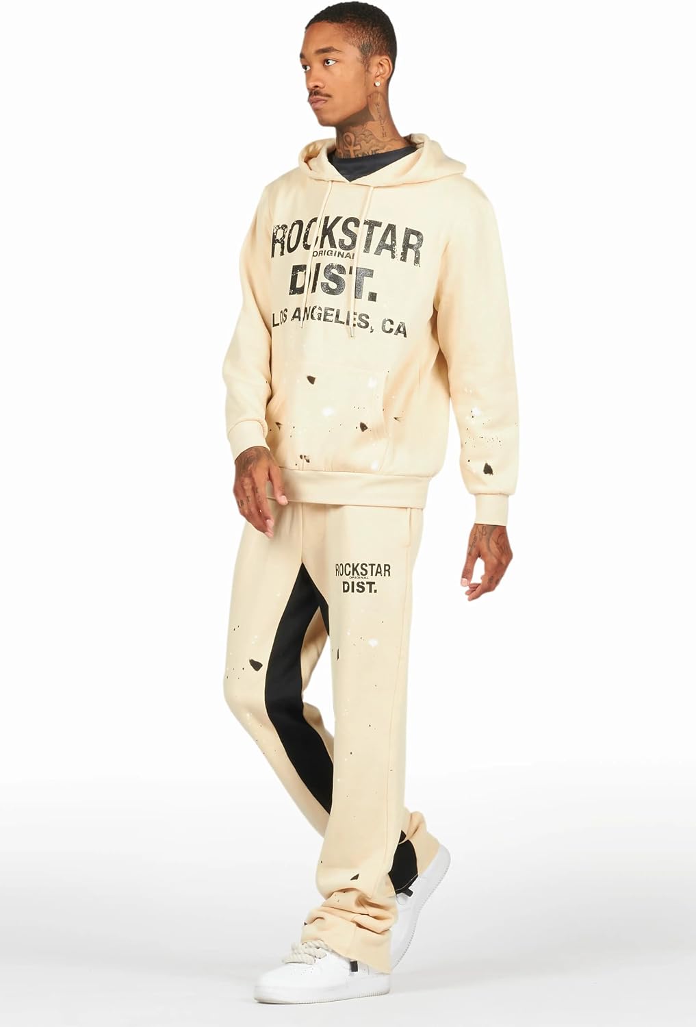 ROCKSTAR ORIGINAL Men's Scottie Hoodie Relaxed Stacked Track Set