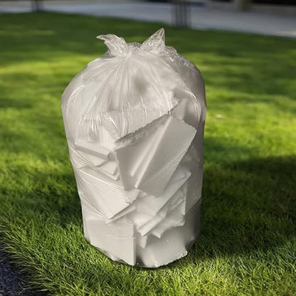 TYPLASTICS 40-45 Gallon Clear Trash Can Liners - 40" x 48"  High Density Garbage Bags - Case of 250  Multipurpose for Office, Outdoor, Recycling, Industrial and Commercial