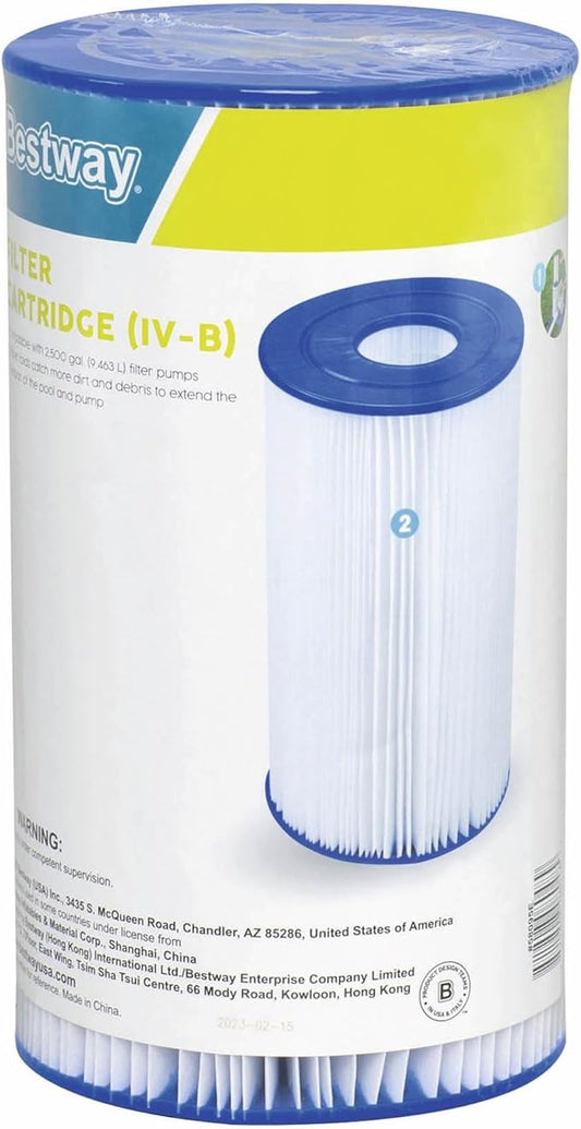 Bestway Flowclear Type IV or Type B Replacement Cartridge Filter for Above Ground Swimming Pool with 2500 Gallon Per Hour Filter Pump (3 Pack)