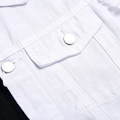 Men's Denim Vest,Sleeveless Jacket Slim Fit Vintage Casual Ripped Summer Jean Vest for Men