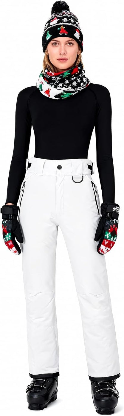 Women's Mountain Insulated Snow Waterproof Ski Pants Winter Outdoor Cargo Pants