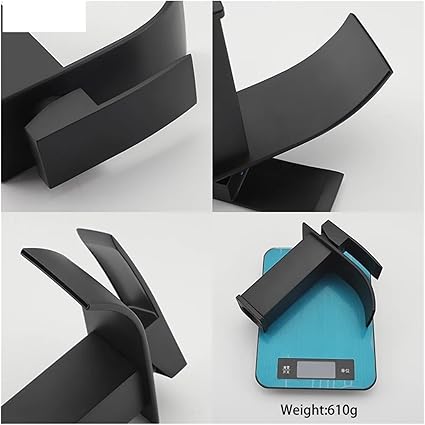 Bathroom Black Basin Faucet Waterfall Bathroom Faucet Stainless Steel Sink Faucets Cold Sink Mixer Crane Washbasin Tap Faucets (Color : Black, Size : G12)