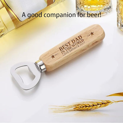 Custom Wood Engraved Opener, Custom TextLogo, Engraved Corkscrew and Personalized Bottle Opener, GroomsmenBirthdayBachelor Party Bottle Opener Gifts