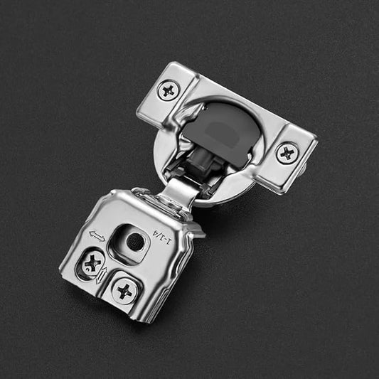 2 Pack 1 Pair 1-14 inch Overlay Soft Close Cabinet Hinges for Kitchen, Stainless Steel Three-Way Adjustable, Concealed Self-Closing Door Hinges