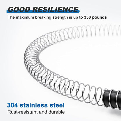 Zipline Spring Brake, 9.8ft Extra Long Heavy Duty Stainless Steel Zipline Brake Stopper, Zip Line Kit for Backyard Zipline Spring for 316 14 516 38 inch Cable