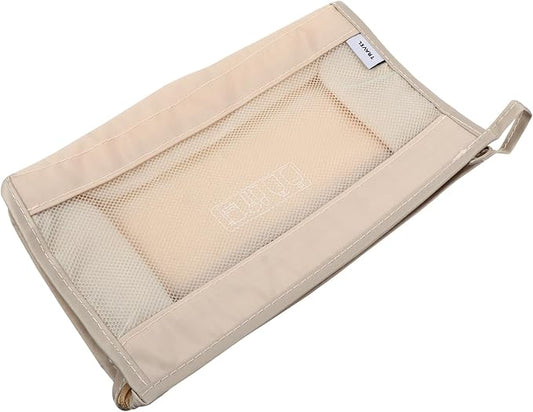 Ipetboom 1pc Travel Cosmetic Bag Toiletry Bag Makeup Bundles Travel Wash Bag Travel Makeup Kit Travel Storage Pouch Travel Makeup Bag Makeup Container Buggy Bag Beige Double Sided Twill