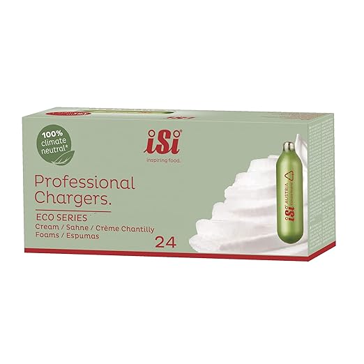 iSi Eco Nitrous Oxide Cream Charger Capsules (24-Pack - Box of 4) - Recyclable Steel Whipping Gas Cartridges, Vegan-Friendly Culinary Solution - Austrian-Made for Cream Dispenser Systems (96-Pieces)