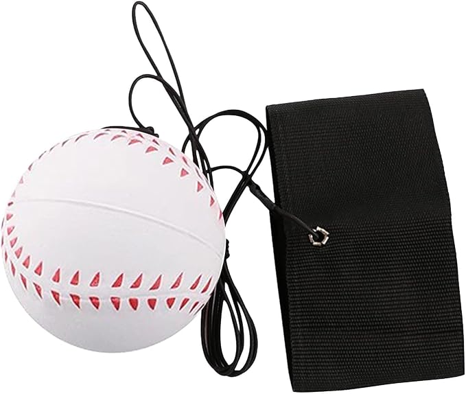 Wrist Return Ball, Sports Wrist Ball, Baseball On A String Rubber Rebound Ball Wristband, Durable Elastic String Attached Rebound Balls