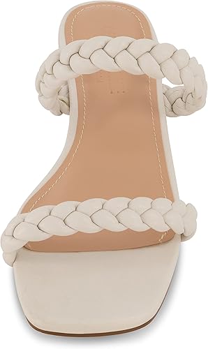 CUSHIONAIRE Women's Nestar Braided Low Block Heel Sandal +Memory Foam