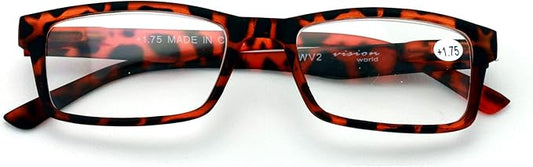 Men Lightweight Rectangular Readers Spring Hinge Matte Reading Glasses Frost Translucent