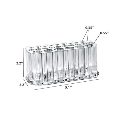 Miaowater Clear Acrylic Makeup Eyeliner Lip Liner Holder Organizer, 26 Spaces