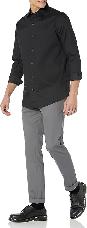 Essentials Dress Shirts, Button Down, Long Sleeve, Regular-Fit Stretch