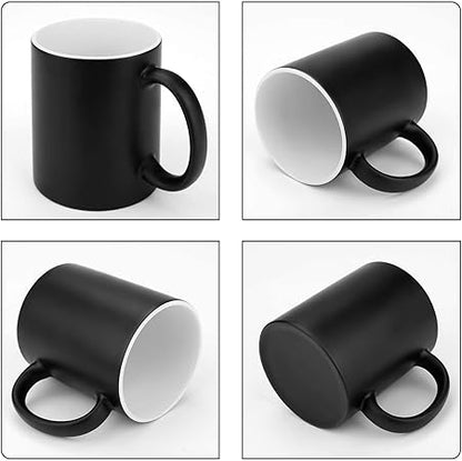 Custom Magic Photo Coffee Cups, Personalized Color Changing Coffee Mug with Picture Text- Heat Sensitive, Tazas Personalizadas Gifts for Men  Women (Ceramic, Color-Changing Mug)