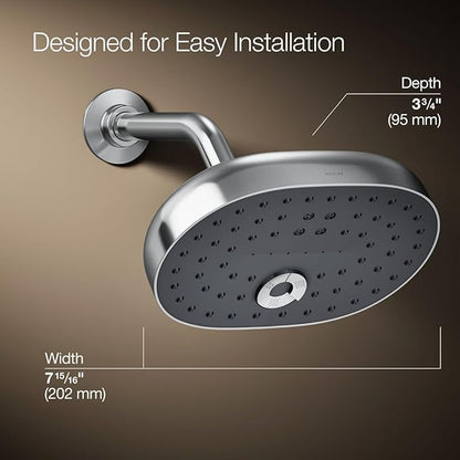 KOHLER 26290-CP Statement - Multifunction Shower Head, Wall Mount, 3 Spray Settings, 2.5 GPM, Polished Chrome
