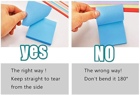 SIMONA Sticky Notes 3x3 in, 6 Color Bright Colorful Sticky Pad, 6 PadsPack, 100 SheetsPad, Self-Sticky Note Pads (Yellow, Green, Blue, Orange, Purple, Rose) a